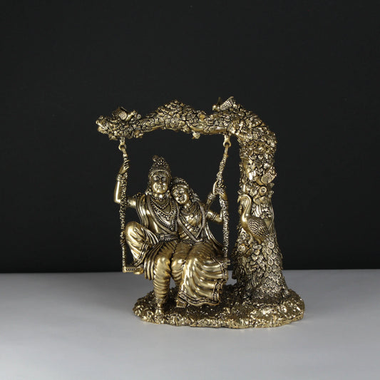 Radha Krishna Superfine light weight brass idol